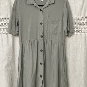 Women's O’Neill Button-Down Dress Sage Green